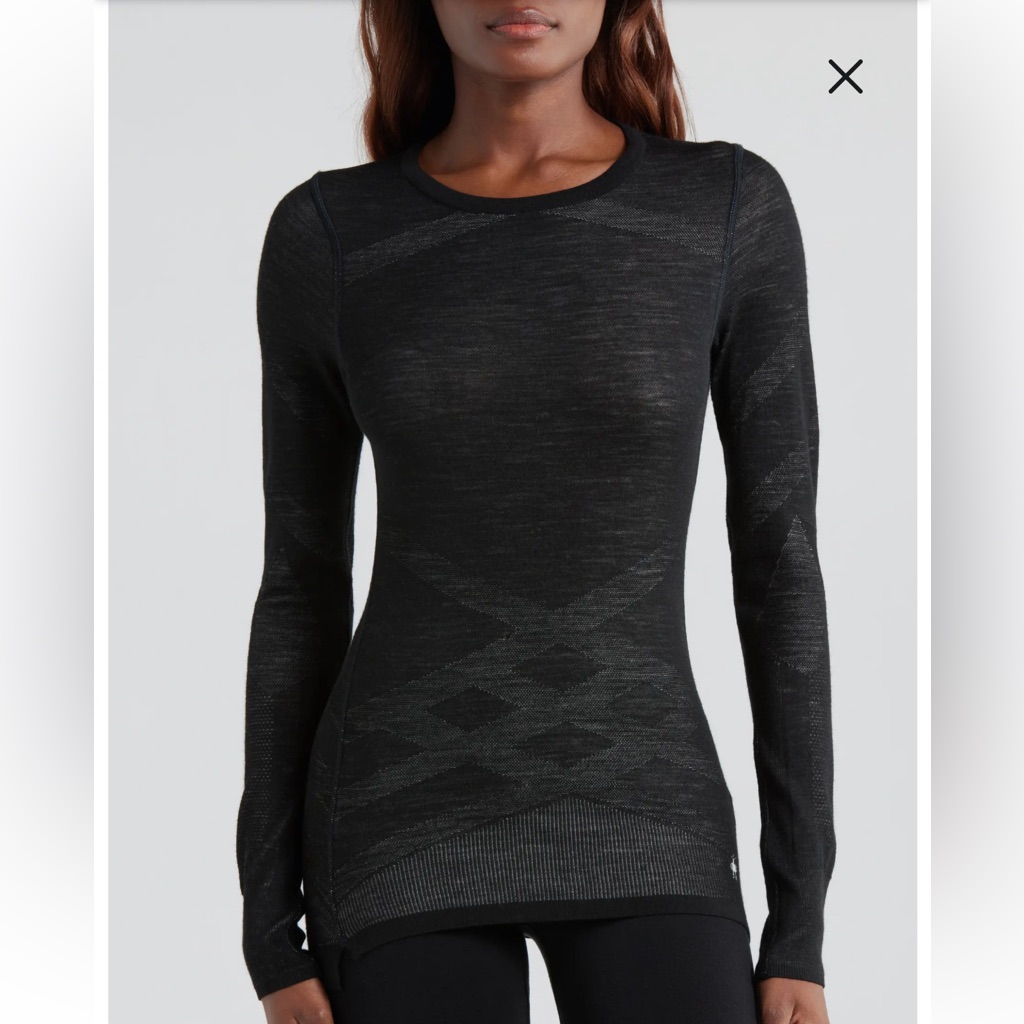 Smartwool Womens Intraknit 200 Merino Base Layer Size Small Black